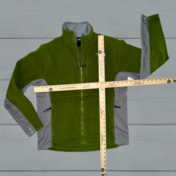 The North Face Full Zip Fleece Jacket Men’s Large Olive Green Gray TKA 100 - Picture 7 of 16